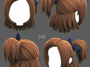 Base per capelli per ragazza V41 Modello 3D