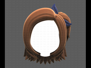 Base Hair for girl V41 3D Model