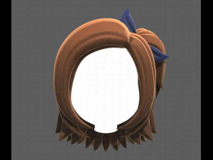 Base Hair for girl V41 3D Model
