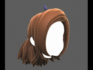 Base Hair for girl V41 3D Model