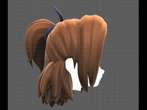 Base Hair for girl V41 3D Model