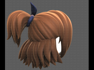 Base Hair for girl V41 3D Model