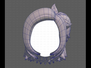 Base Hair for girl V41 3D Model