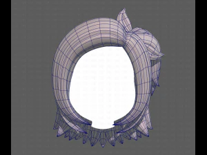 Base Hair for girl V41 3D Model