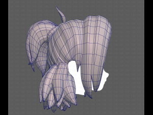 Base Hair for girl V41 3D Model