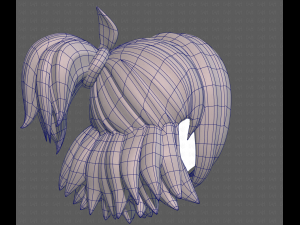 Base Hair for girl V41 3D Model