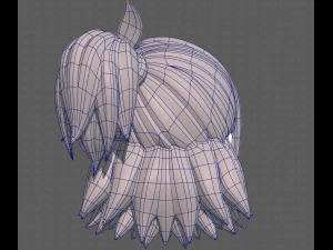 Base Hair for girl V41 3D Model