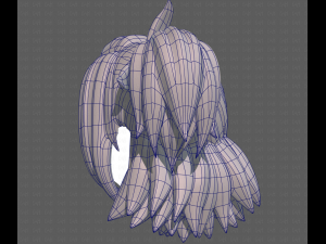 Base Hair for girl V41 3D Model