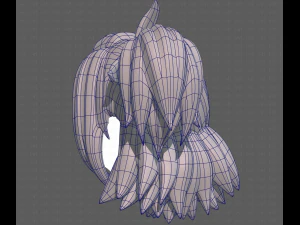 Base Hair for girl V41 3D Model