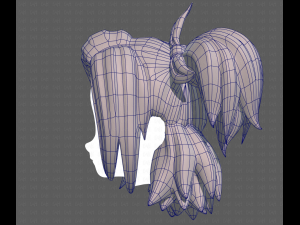 Base Hair for girl V41 3D Model