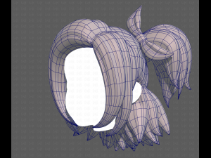 Base Hair for girl V41 3D Model