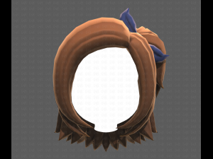Base Hair for girl V41 3D Model