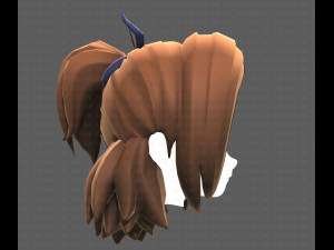 Base Hair for girl V41 3D Model