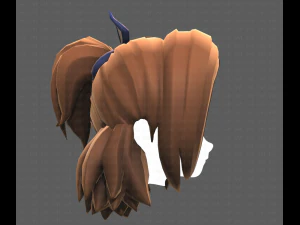 Base Hair for girl V41 3D Model