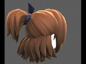 Base Hair for girl V41 3D Model