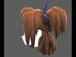 Base Hair for girl V41 3D Model