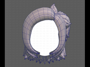 Base Hair for girl V41 3D Model