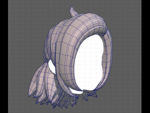 Base Hair for girl V41 3D Model