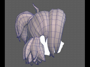 Base Hair for girl V41 3D Model