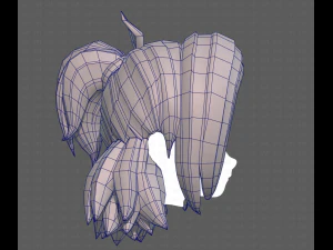 Base Hair for girl V41 3D Model