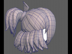 Base Hair for girl V41 3D Model