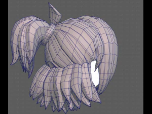 Base Hair for girl V41 3D Model