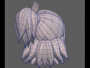Base Hair for girl V41 3D Model