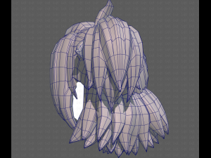 Base Hair for girl V41 3D Model