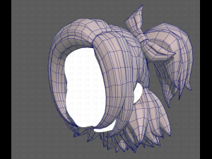 Base Hair for girl V41 3D Model