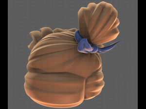 Base Hair for girl V41 3D Model