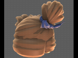 Base Hair for girl V41 3D Model
