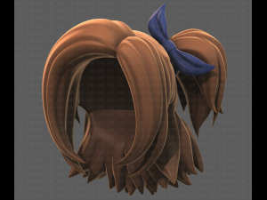 Base Hair for girl V41 3D Model