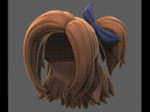Base Hair for girl V41 3D Model