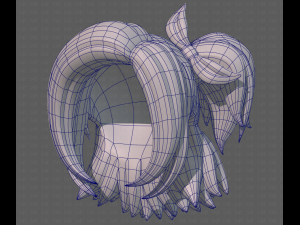 Base Hair for girl V41 3D Model
