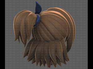 Base Hair for girl V41 3D Model