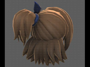 Base Hair for girl V41 3D Model