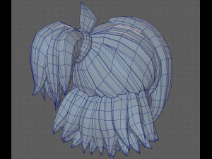 Base Hair for girl V41 3D Model