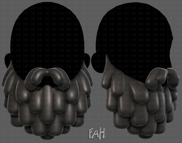 Beard V31 3D मॉडल .c4d .max .obj .3ds .fbx .stl .blend 