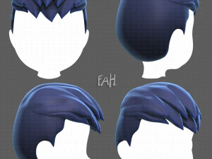 Base Hair for Boy V41 3D Model