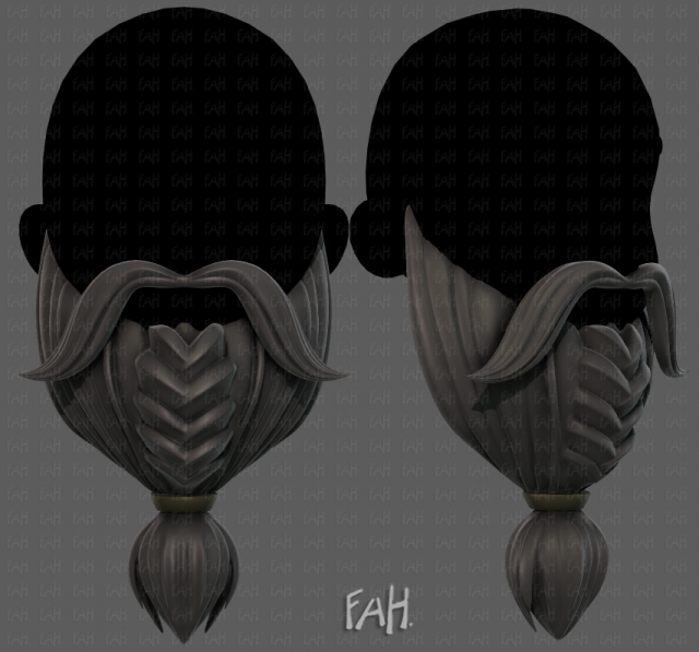 Beard V32 3D Model .c4d .max .obj .3ds .fbx .stl .blend 