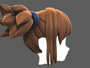 Base Hair for girl V42 Modelo 3D