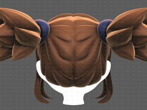 Base Hair for girl V42 Modelo 3D