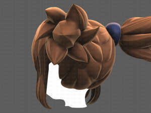 Base Hair for girl V42 Modelo 3D