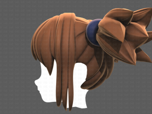 Base Hair for girl V42 Modelo 3D