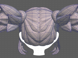 Base Hair for girl V42 Modelo 3D