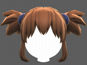 Base Hair for girl V42 Modelo 3D