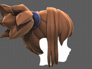 Base Hair for girl V42 Modelo 3D