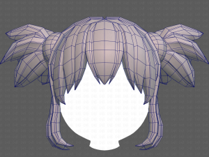 Base Hair for girl V42 Modelo 3D