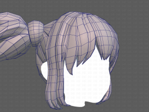 Base Hair for girl V42 Modelo 3D