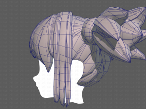 Base Hair for girl V42 Modelo 3D